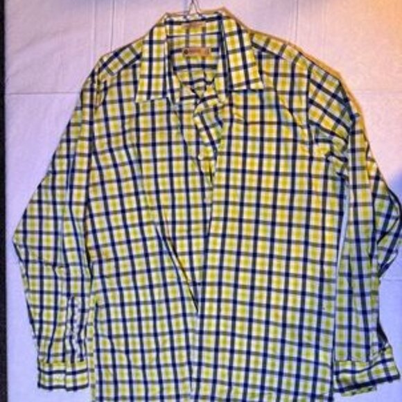 Yellow, Blue and White Fitted Button Down - Picture 1 of 1